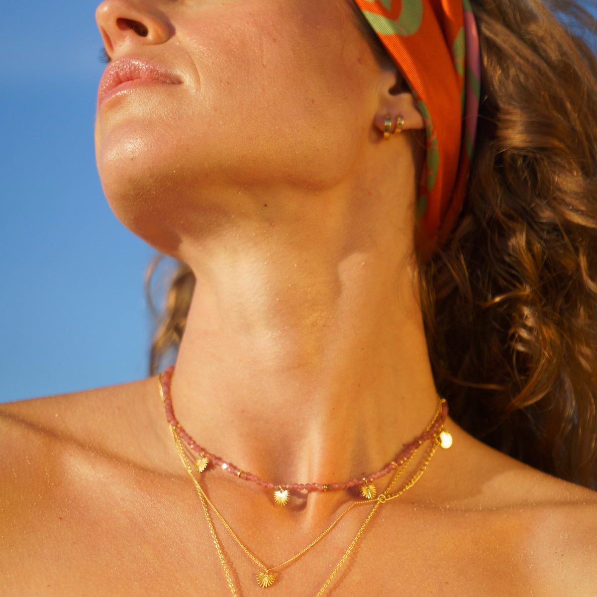 Ishtar Necklace Tourmaline Gold