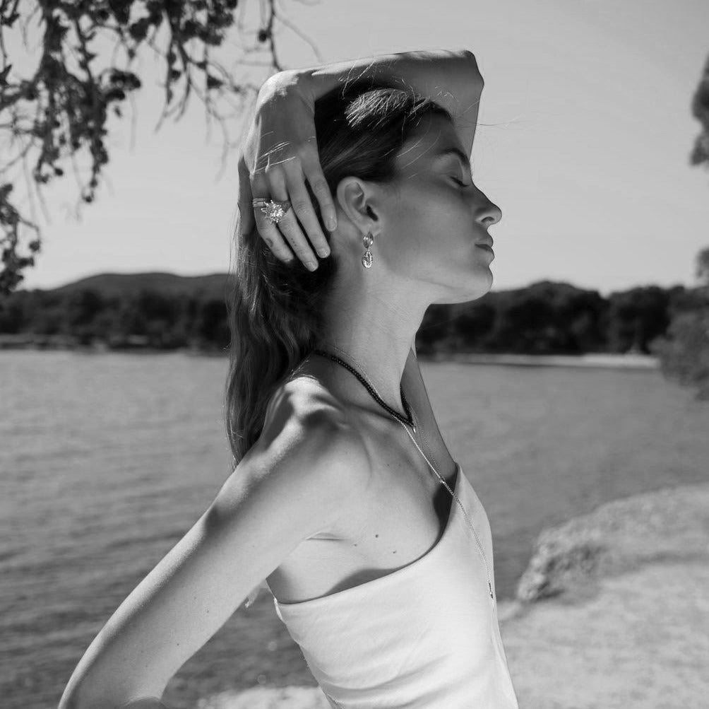 Aphrodite Chunky Hoop Earrings Silver
