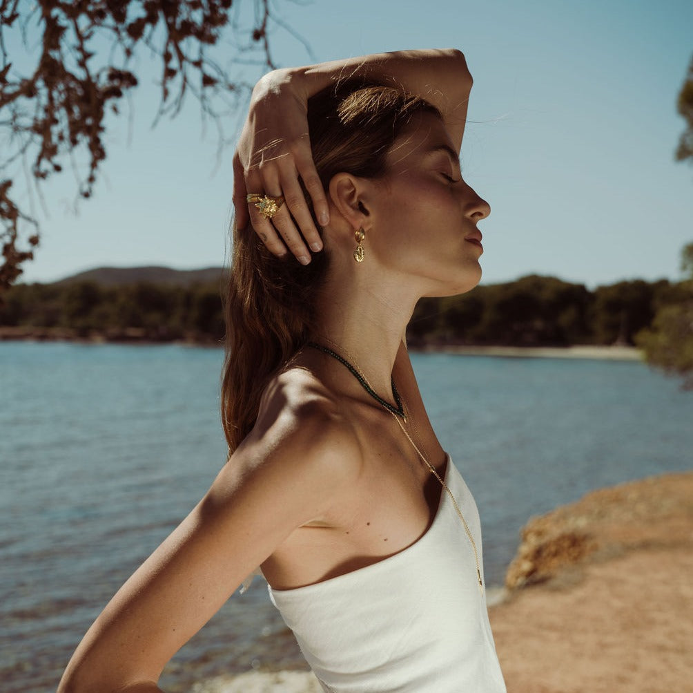 Aphrodite Chunky Hoop Earrings Gold