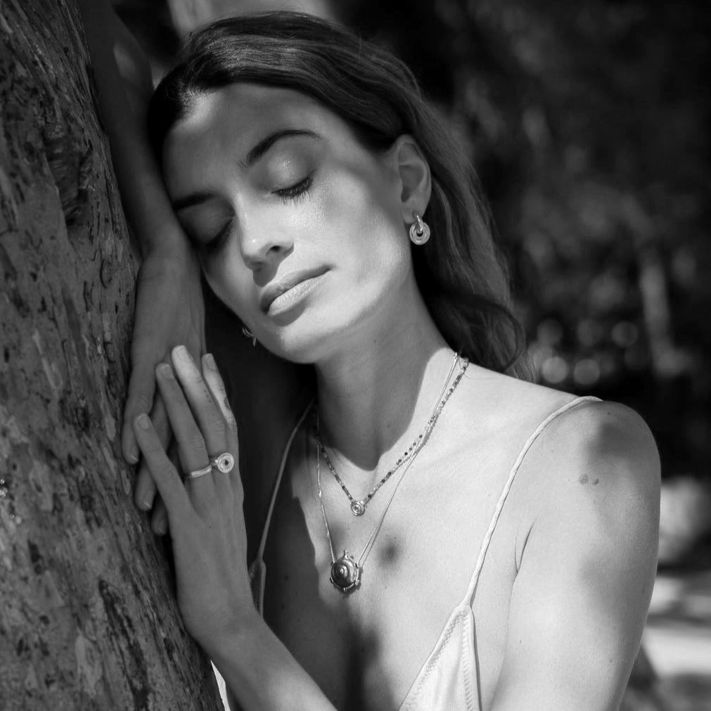 Galatea Mini Tourmaline Necklace Silver