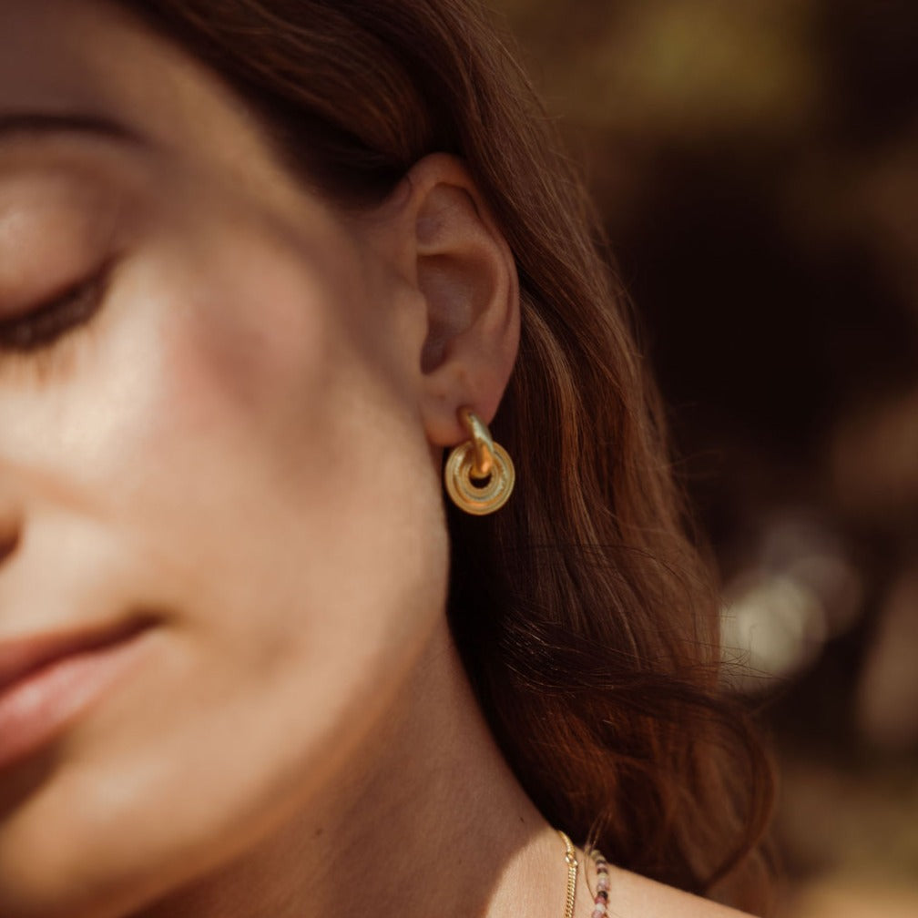Galatea Chunky Hoop Earrings Gold
