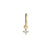 Birthstone Square Charm Hoop Solid Gold