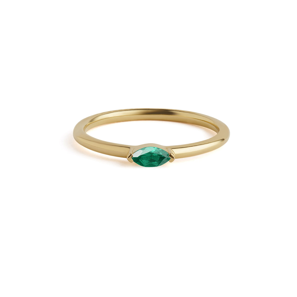 Birthstone Marquise Ring Solid Gold