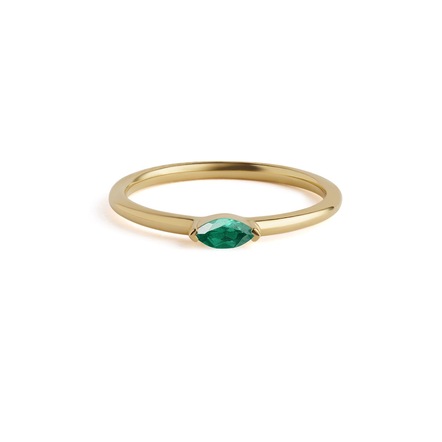 Birthstone Marquise Ring Solid Gold