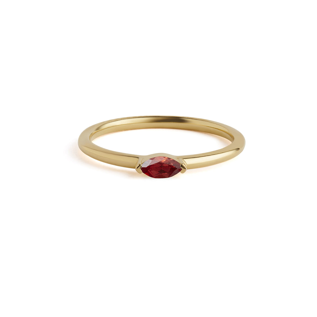 Birthstone Marquise Ring Solid