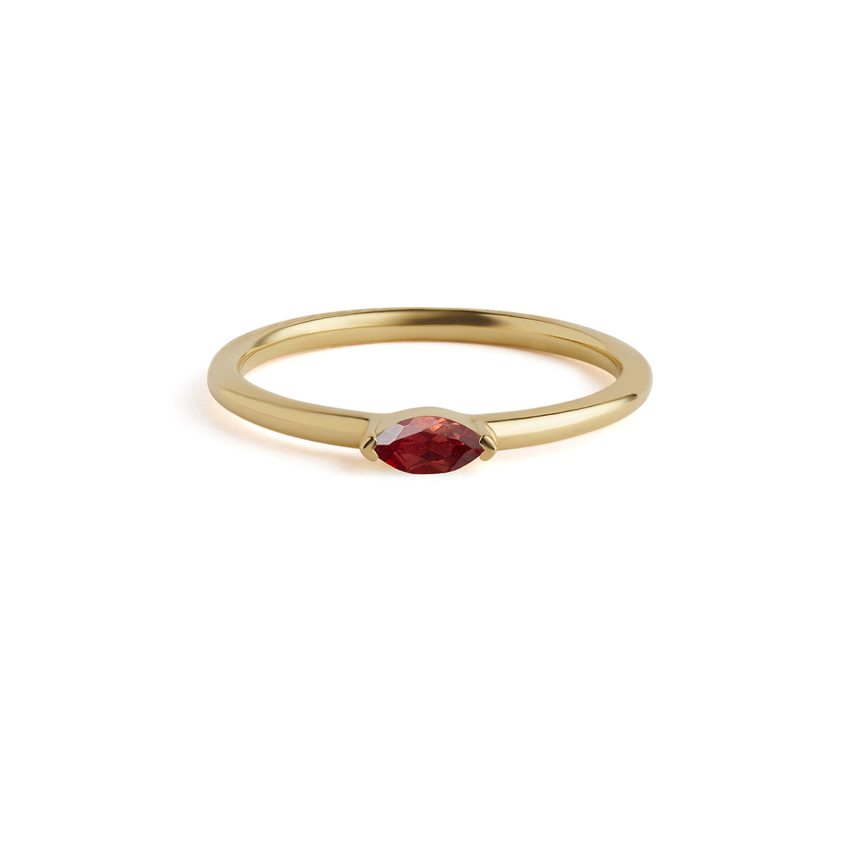 Birthstone Marquise Ring Solid Gold