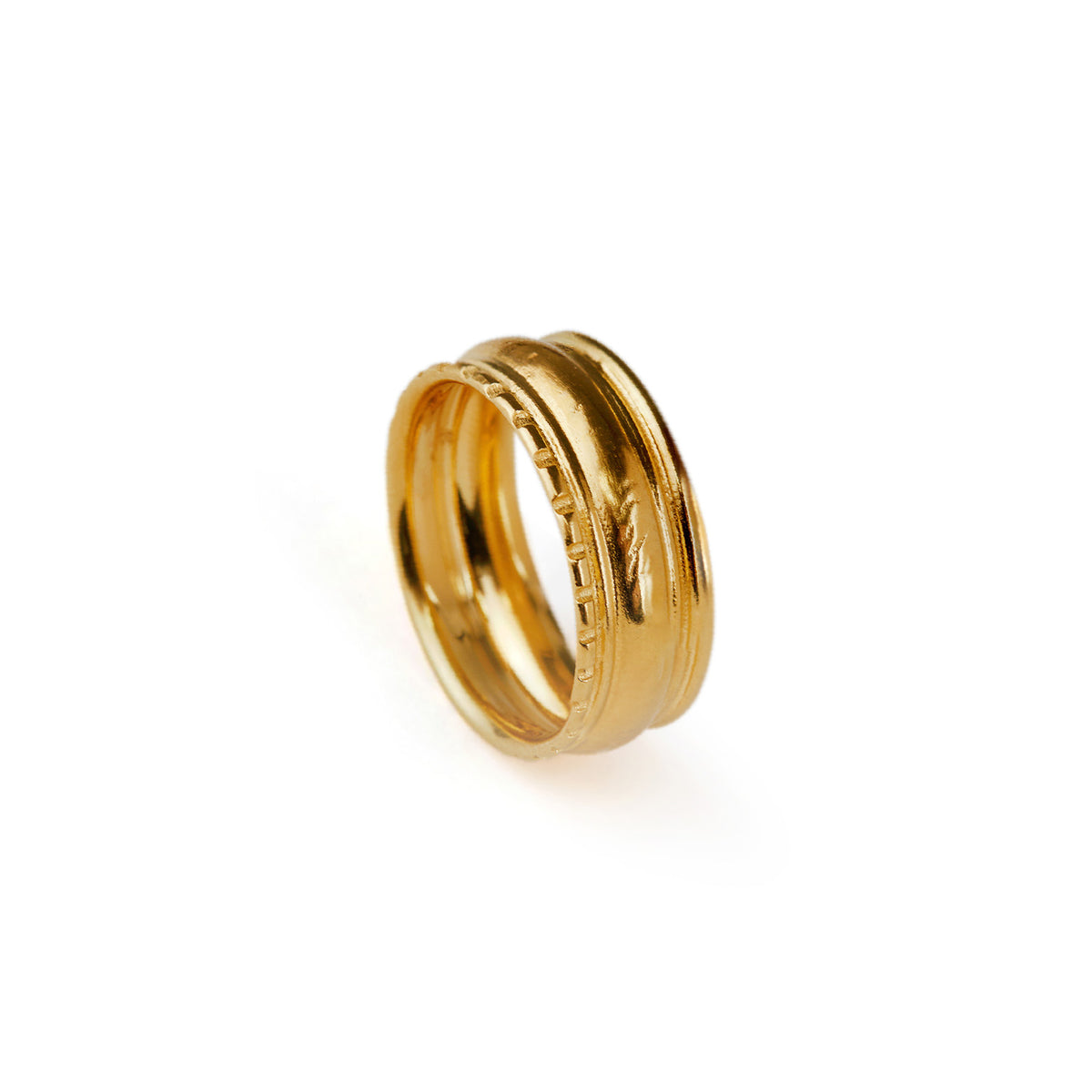 Galatea Wide Band Ring Solid Gold