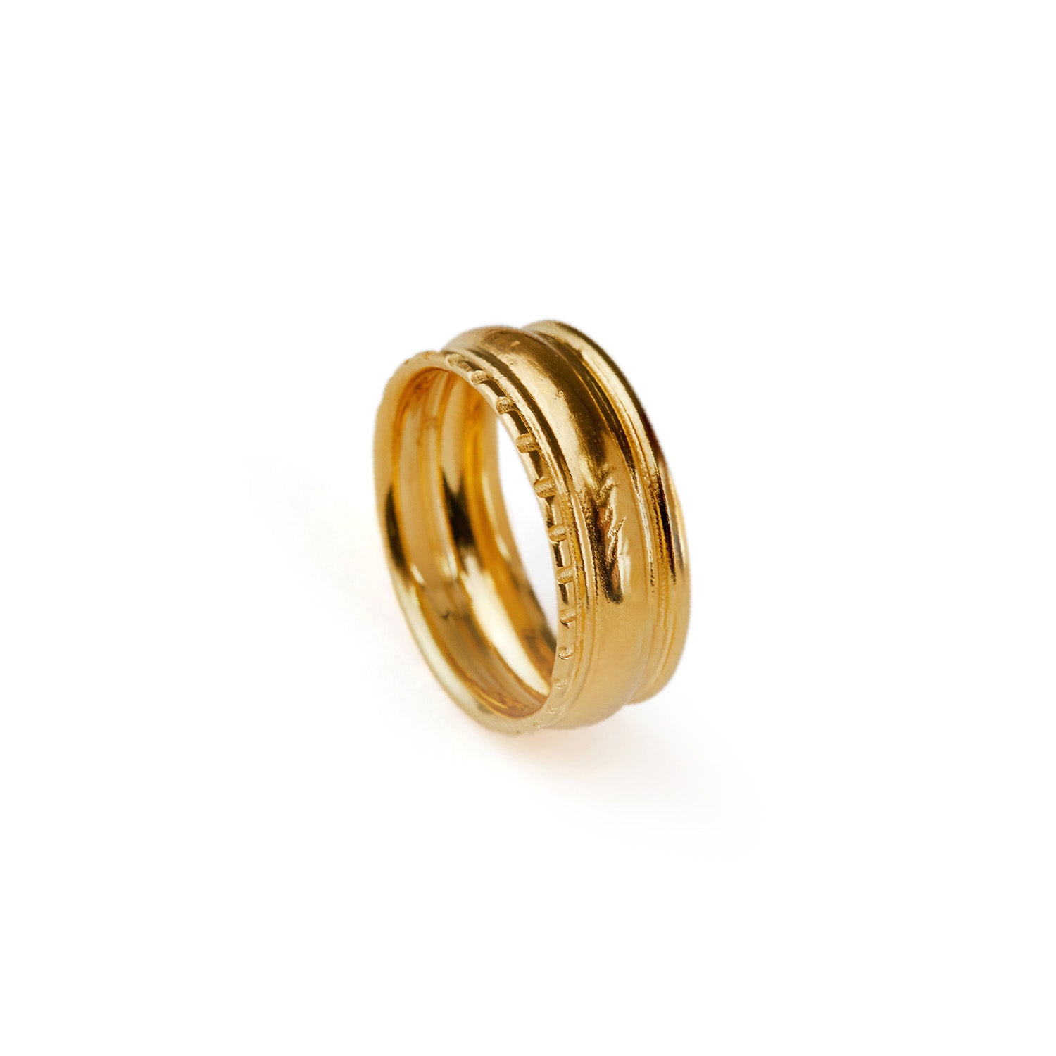 Galatea Wide Band Ring Solid Gold