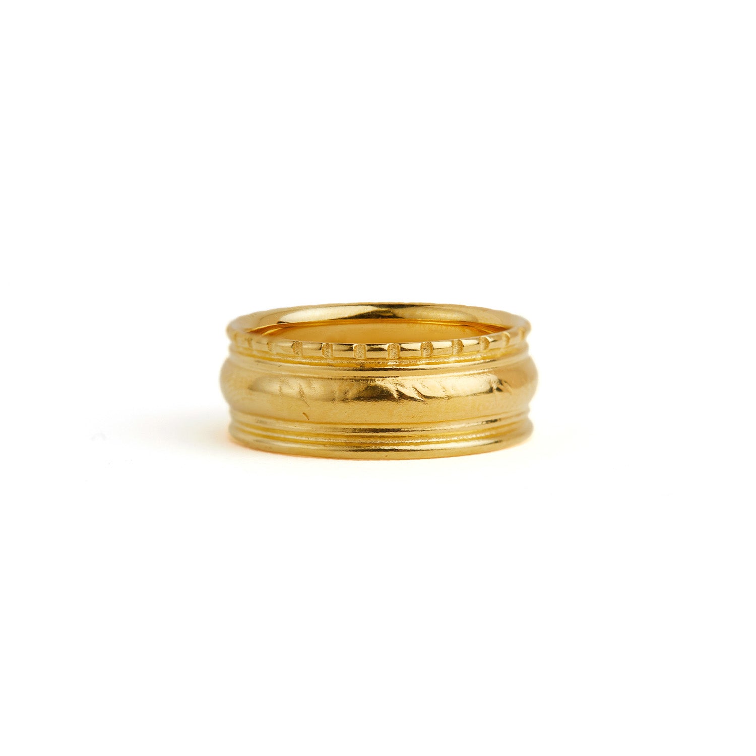 Galatea Wide Band Ring Solid Gold