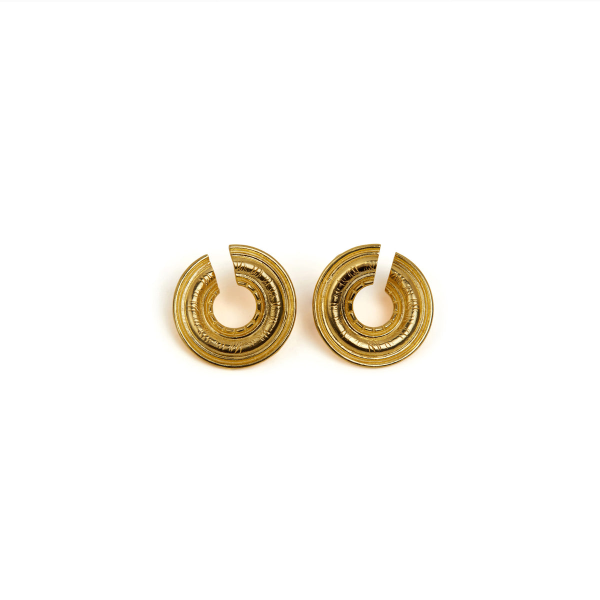 Galatea Twisted Stud Earrings Gold