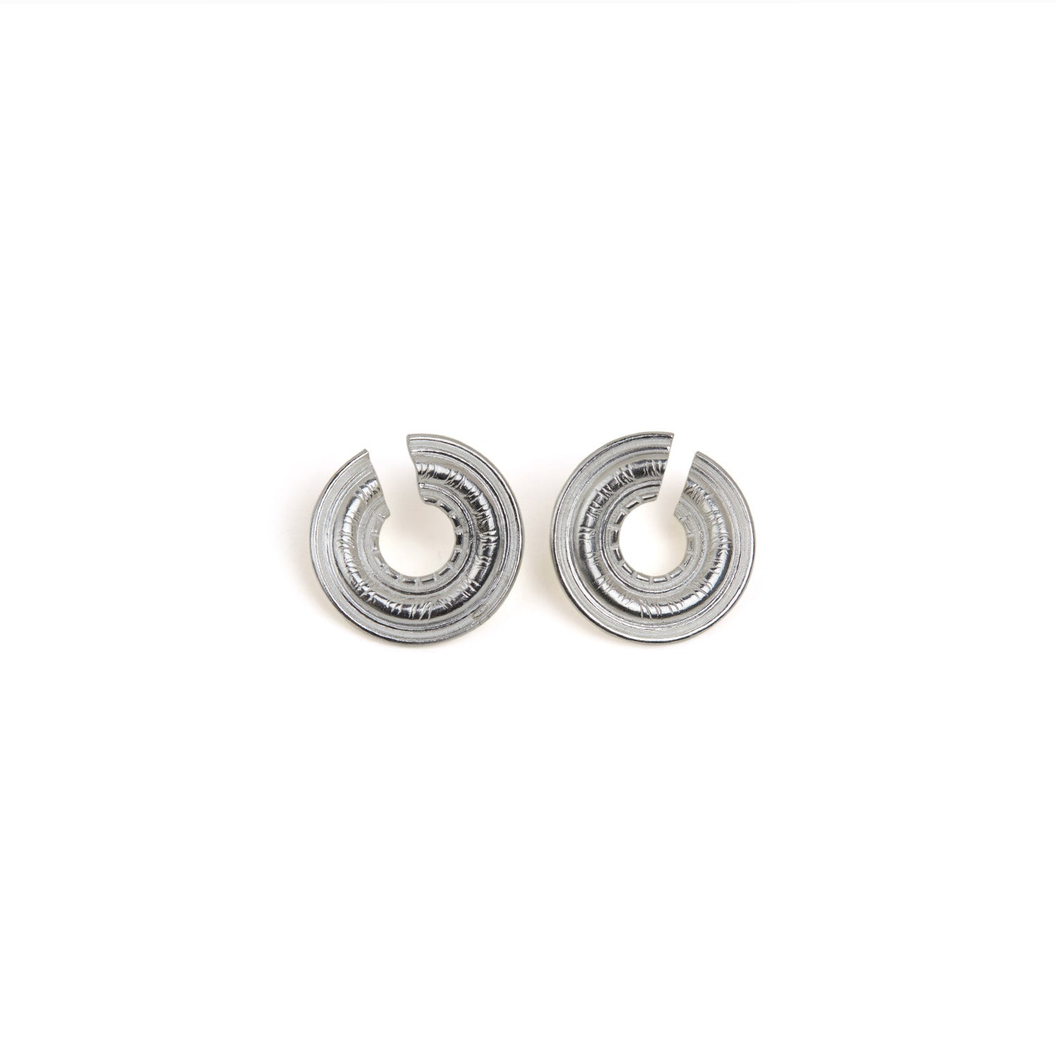 Galatea Twisted Stud Earrings Silver