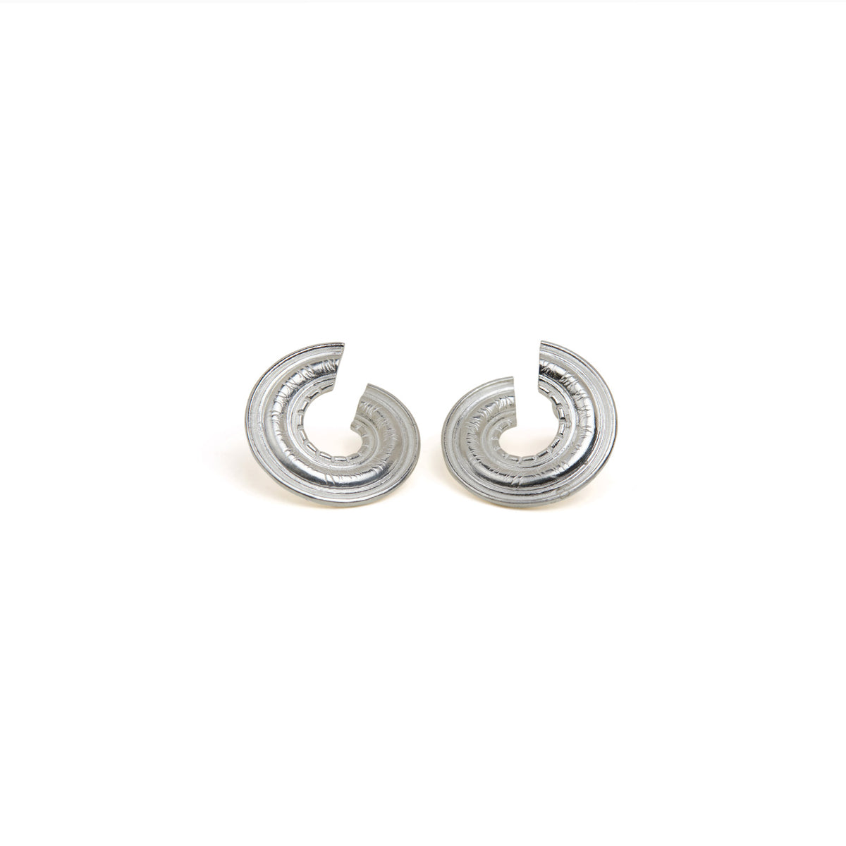 Galatea Twisted Stud Earrings Silver