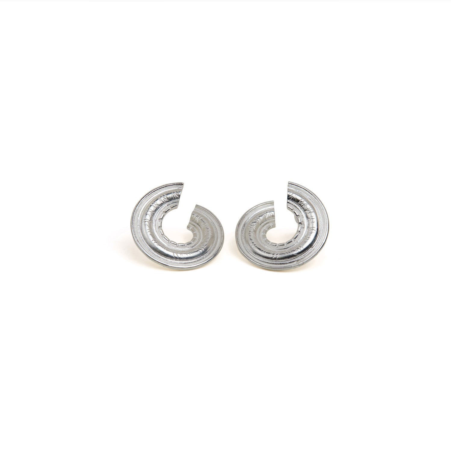 Galatea Twisted Stud Earrings Silver