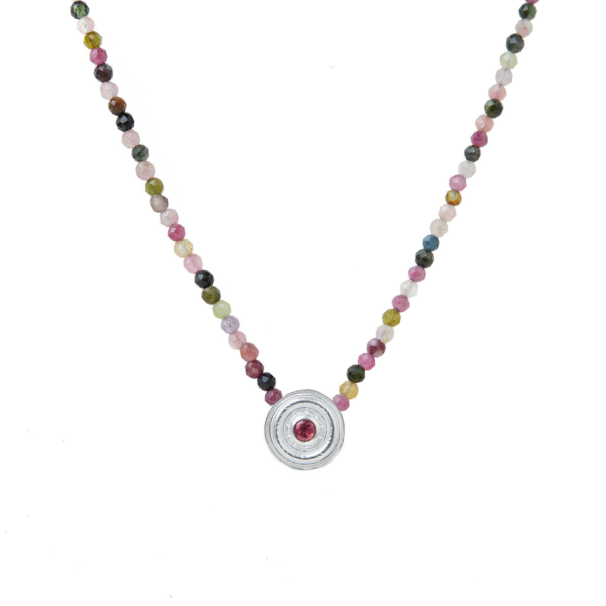 Galatea Mini Tourmaline Necklace Silver