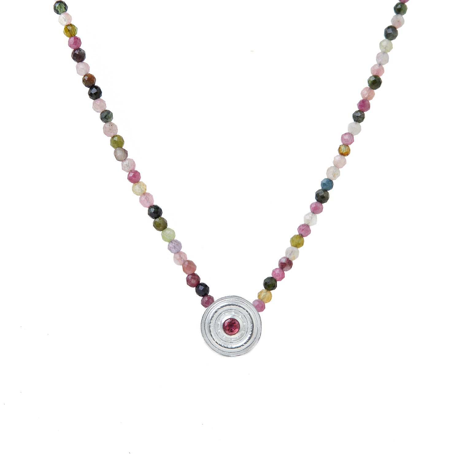 Galatea Mini Tourmaline Necklace Silver