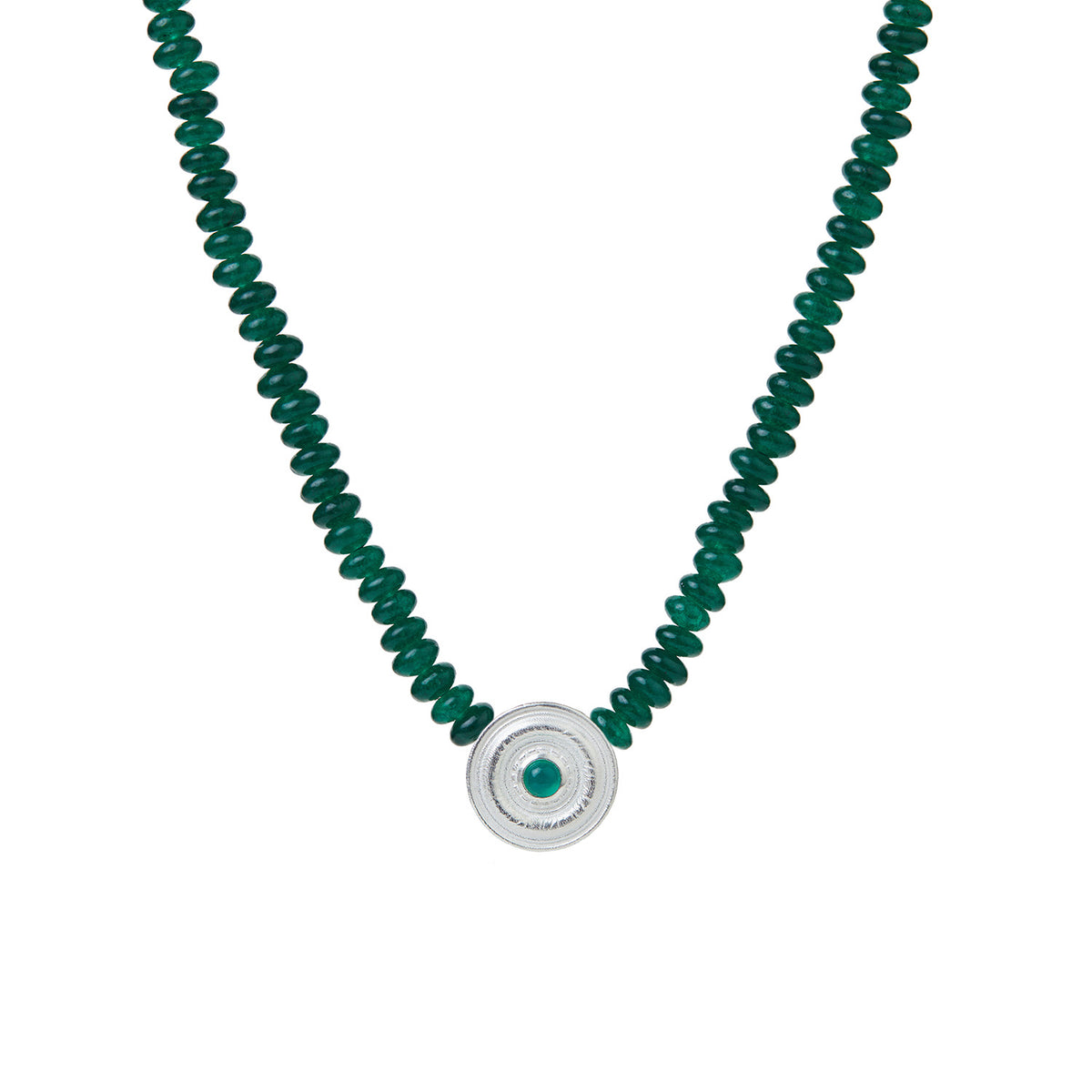 Galatea Jade Necklace Silver