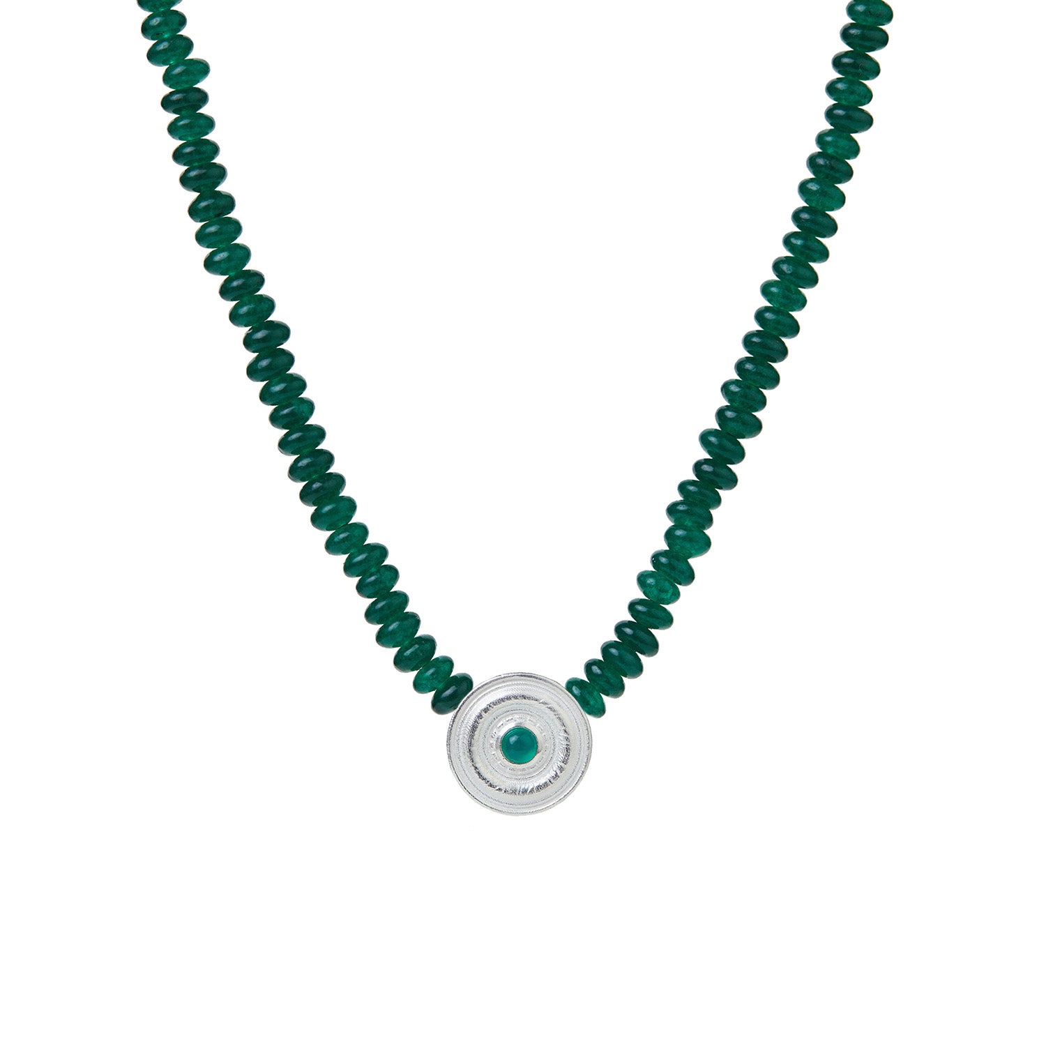 Galatea Jade Necklace Silver
