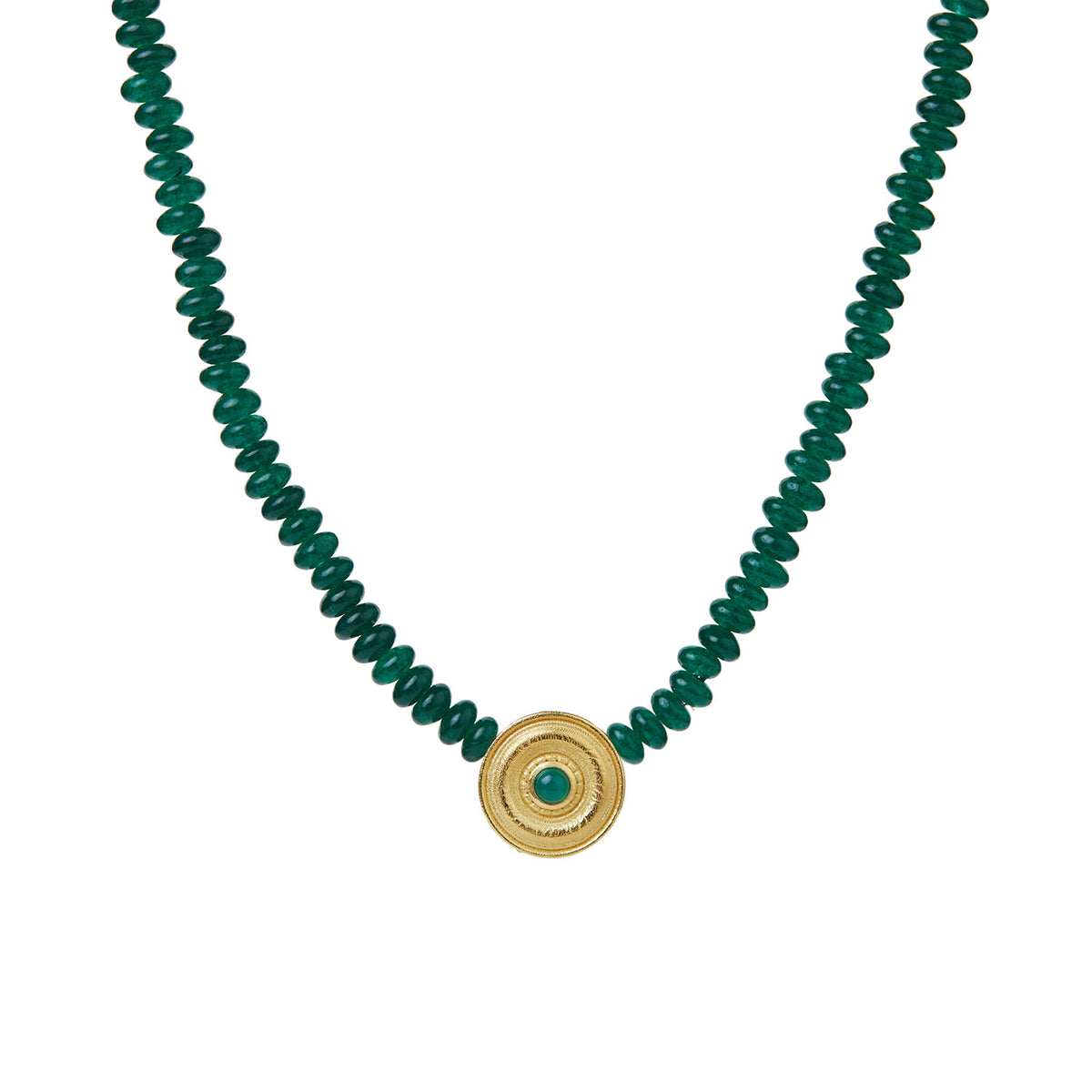 Galatea Jade Necklace Solid Gold