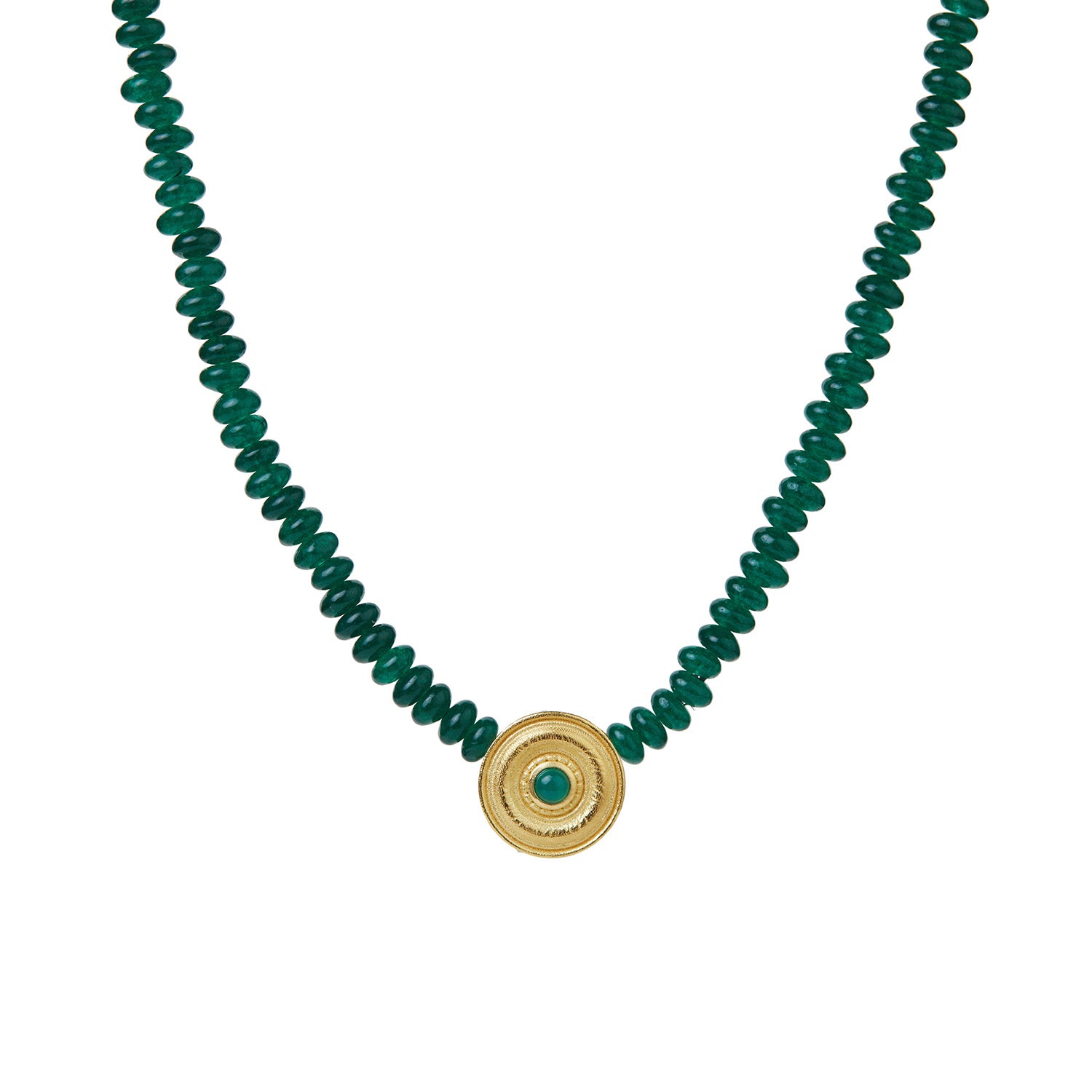 Galatea Jade Necklace Solid Gold