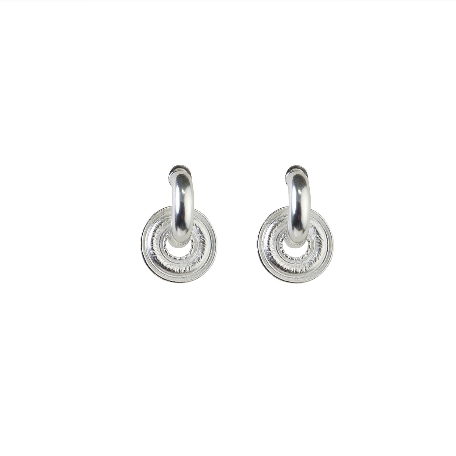 Galatea Chunky Hoop Earrings Silver
