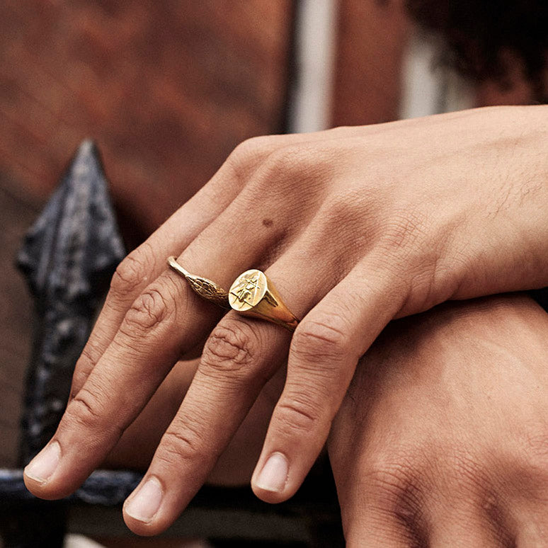 Ouroboros Snake Ring Large Solid Gold