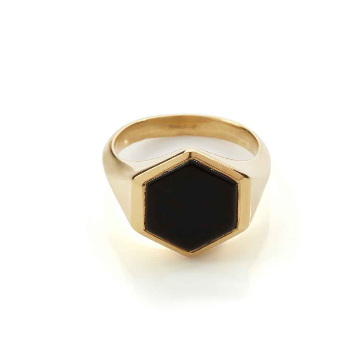 Varro Onyx Ring Solid Gold