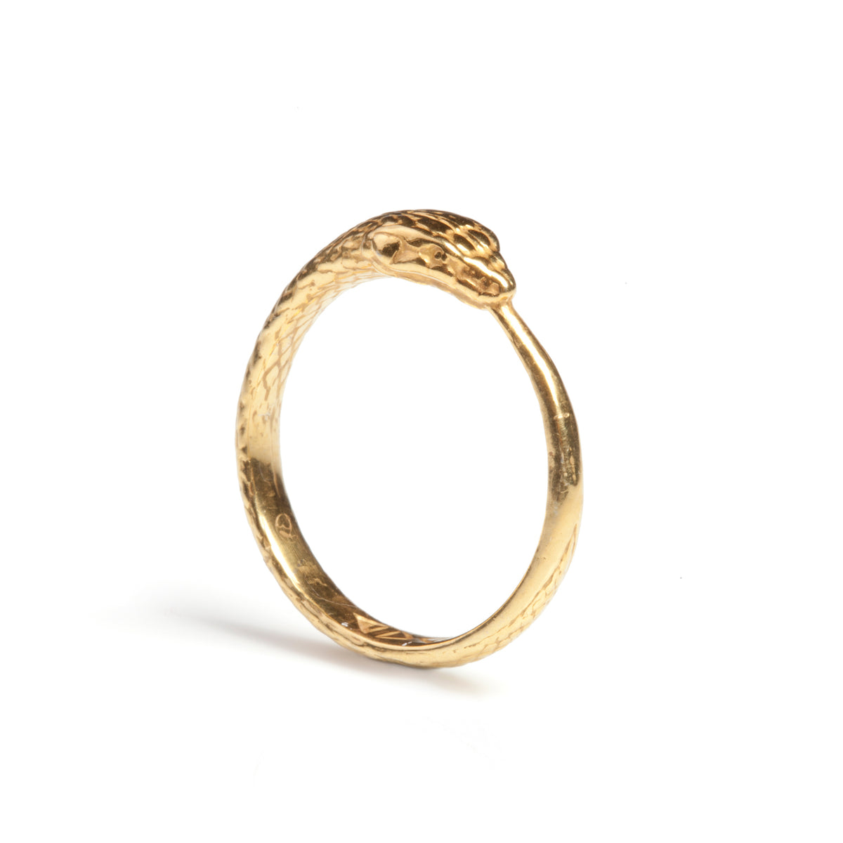 Ouroboros Snake Ring Gold