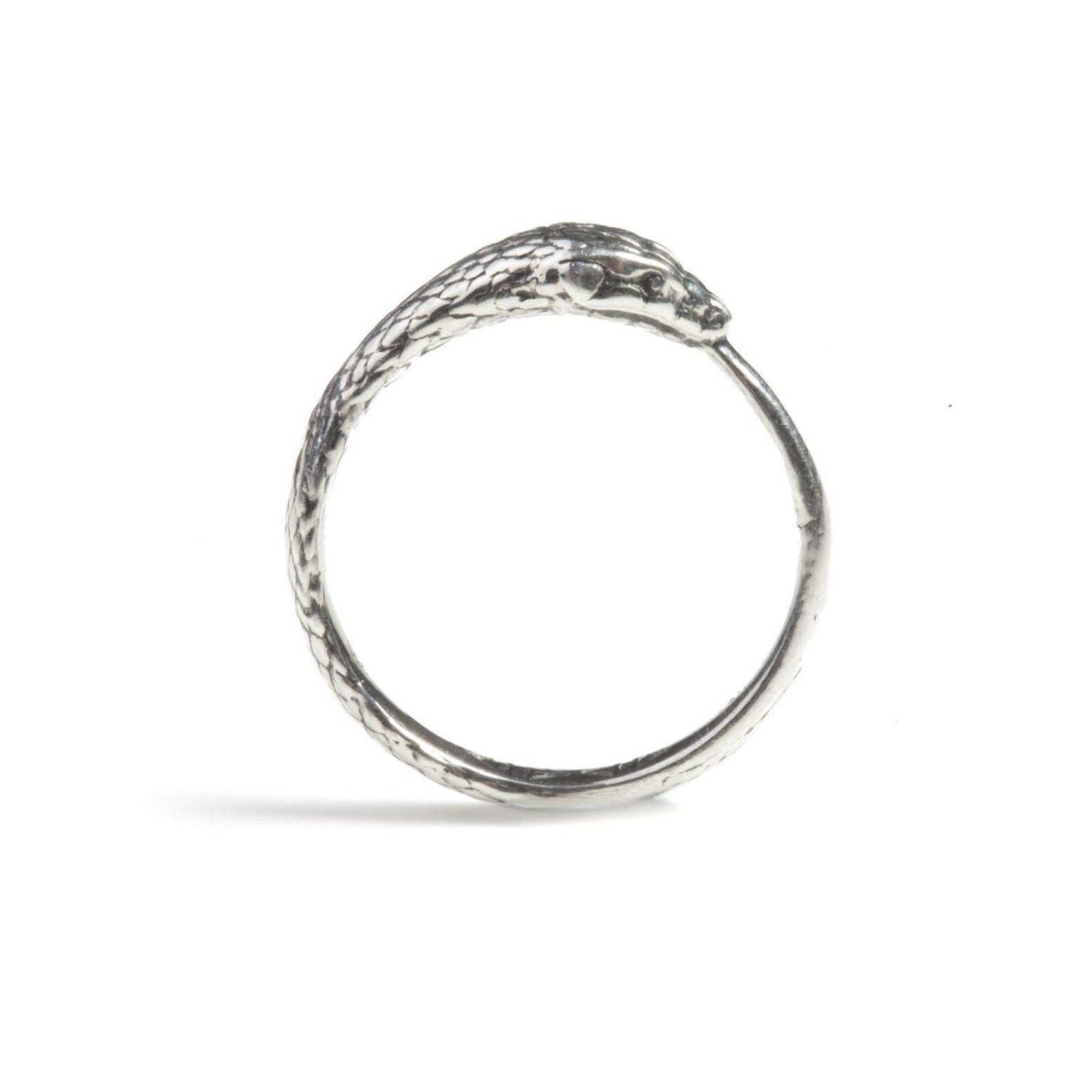 Ouroboros Snake Ring Silver