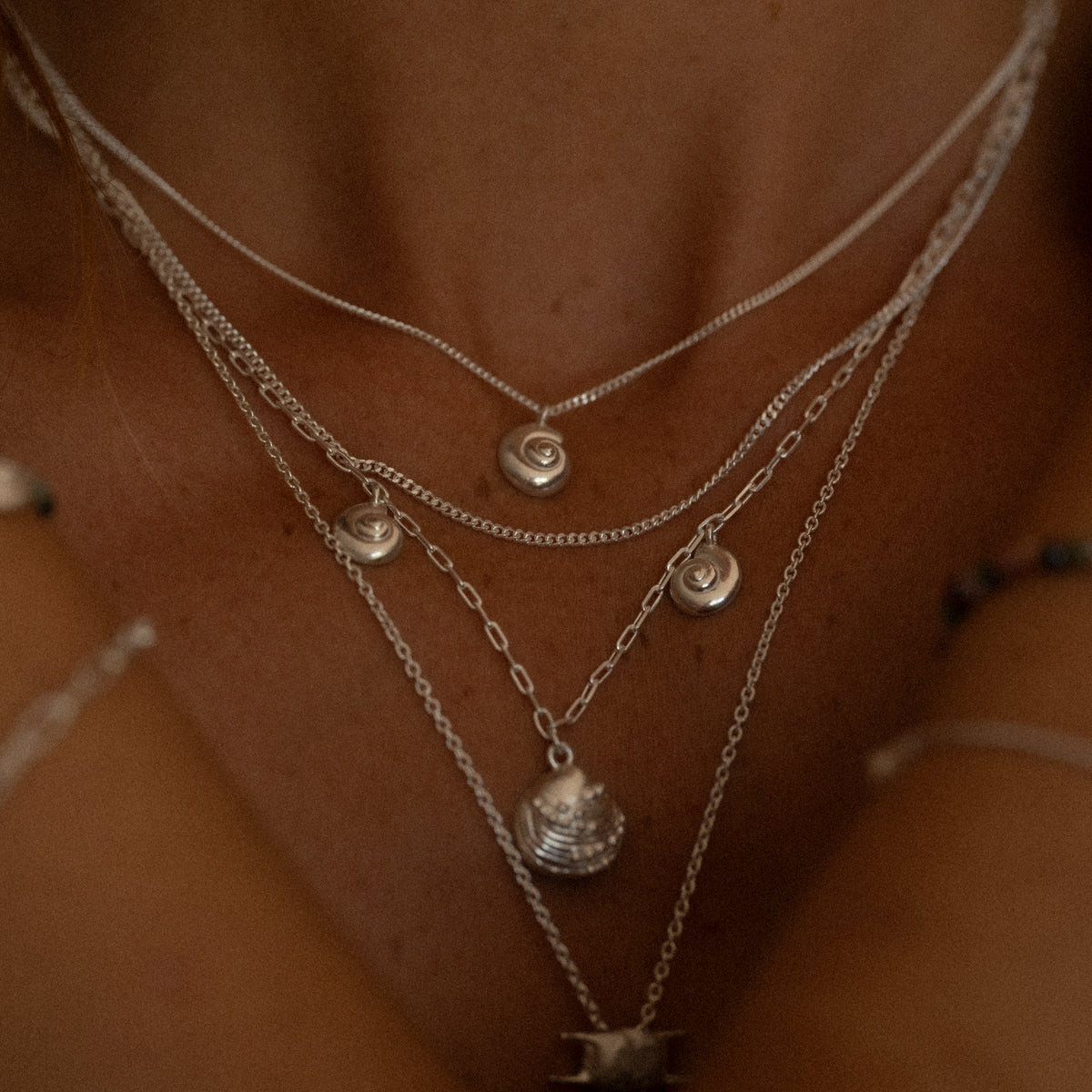 Calypso Layered Necklace Silver