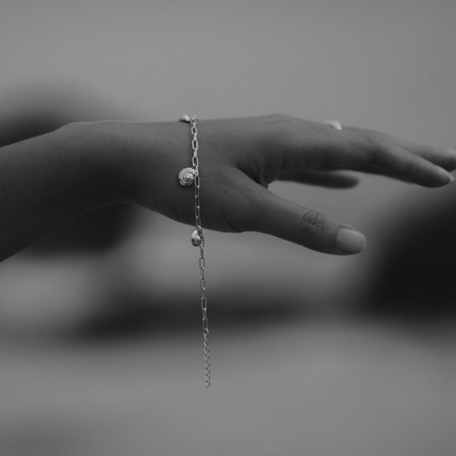 Inanna Spiral Charm Bracelet Silver