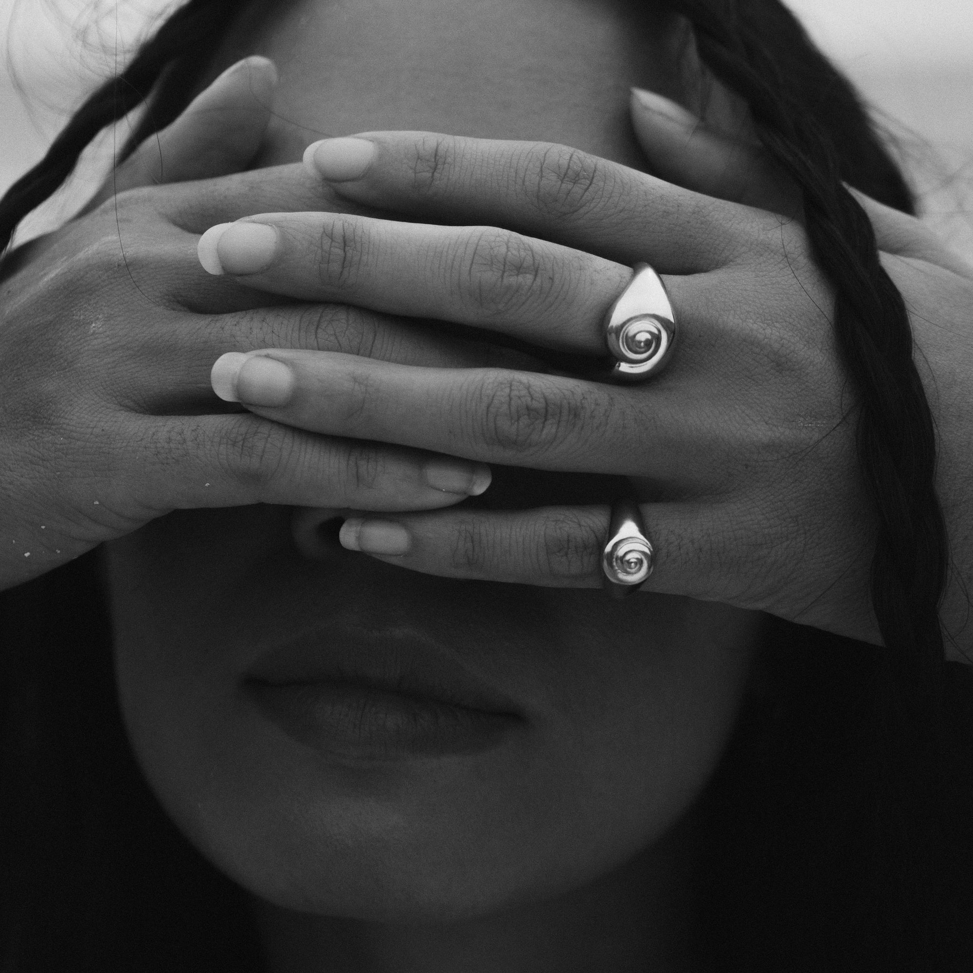 Inanna Spiral Pinky Ring Silver