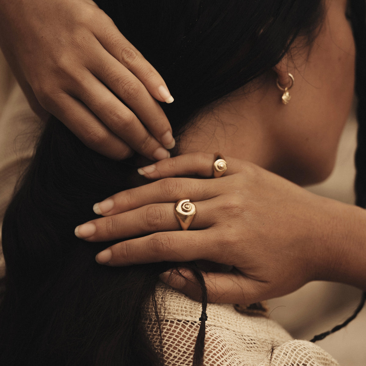 Inanna Spiral Ring Gold