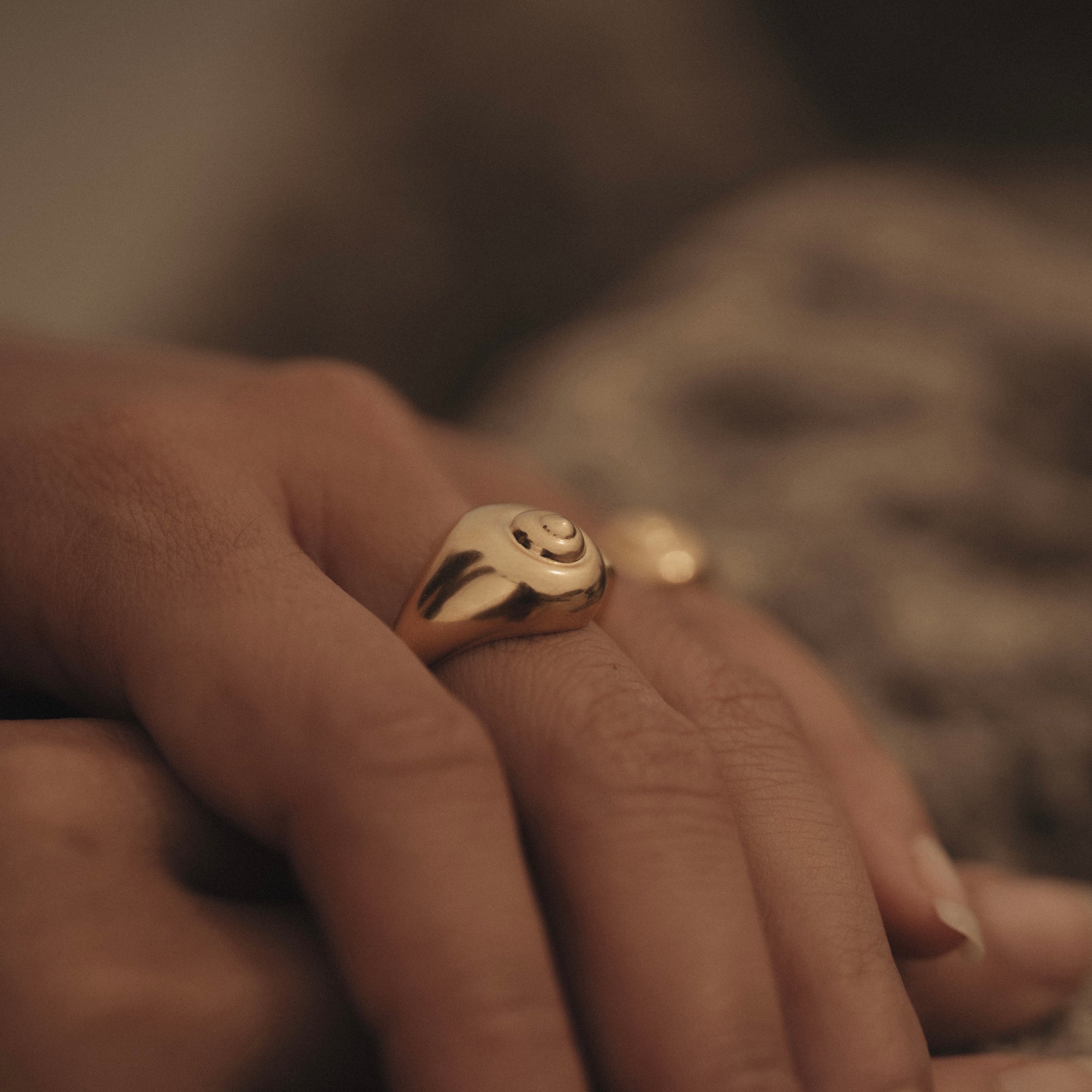 Inanna Spiral Ring Gold