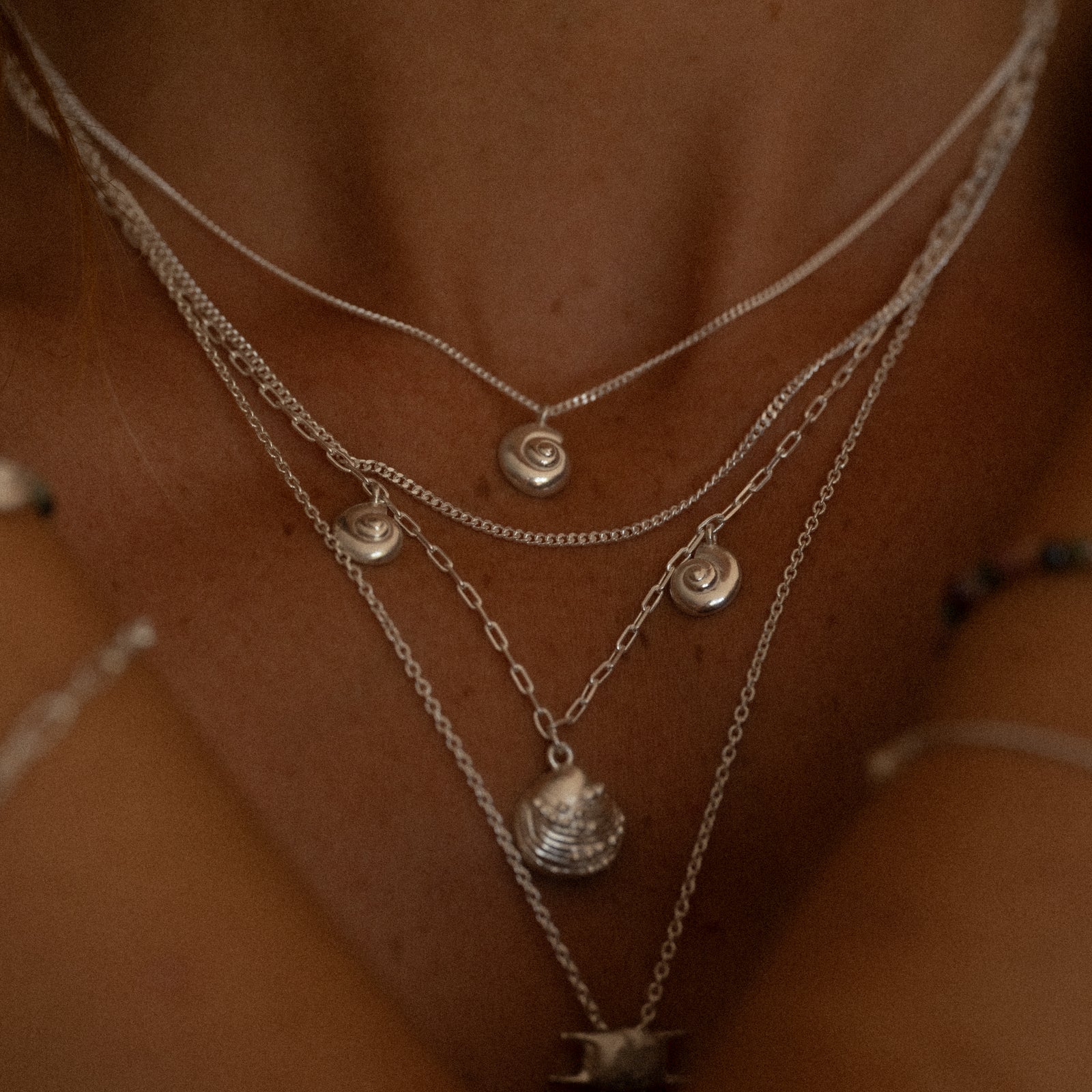 Inanna Spiral Mini Necklace Silver