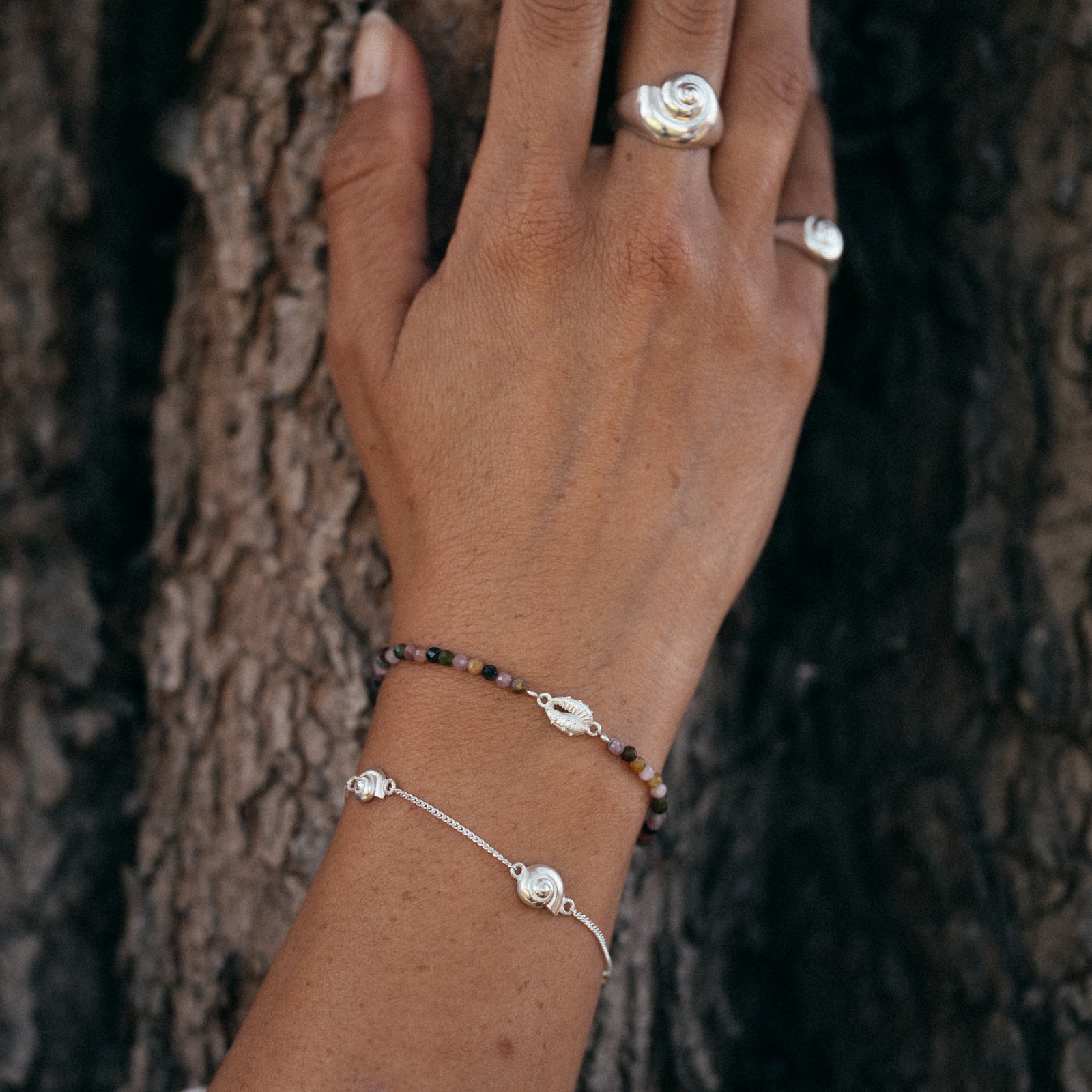 Inanna Spiral Fine Bracelet Silver