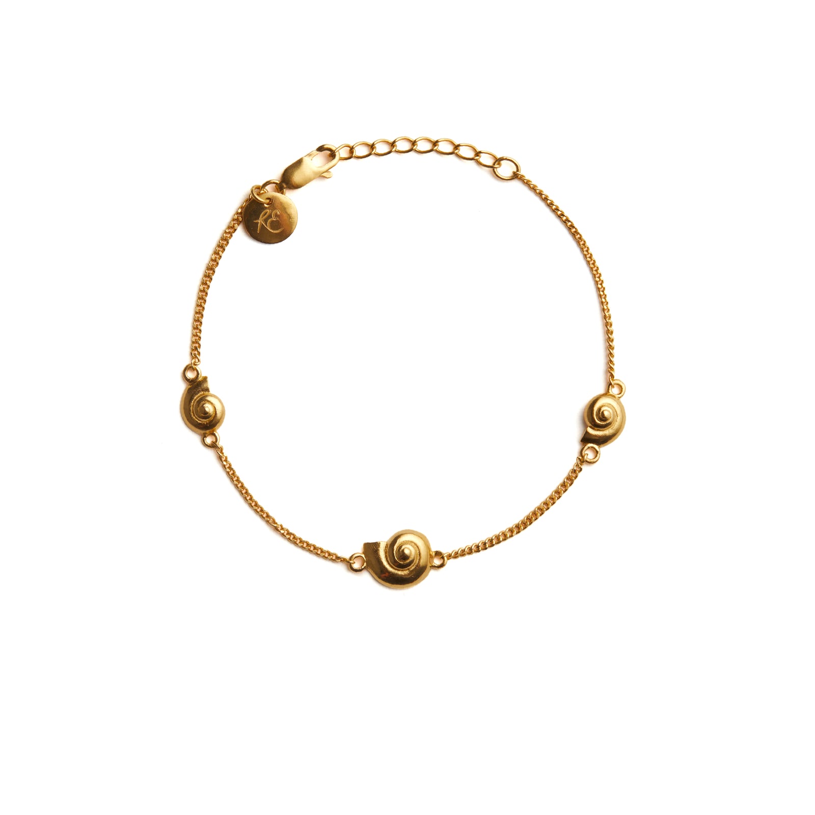 Inanna Spiral Fine Bracelet Gold