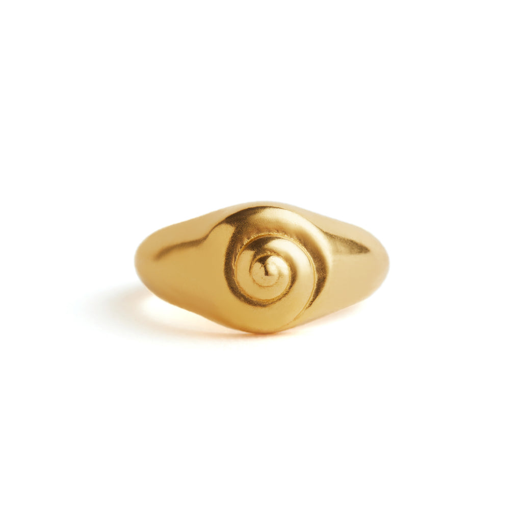 Inanna Spiral Pinky Ring Solid