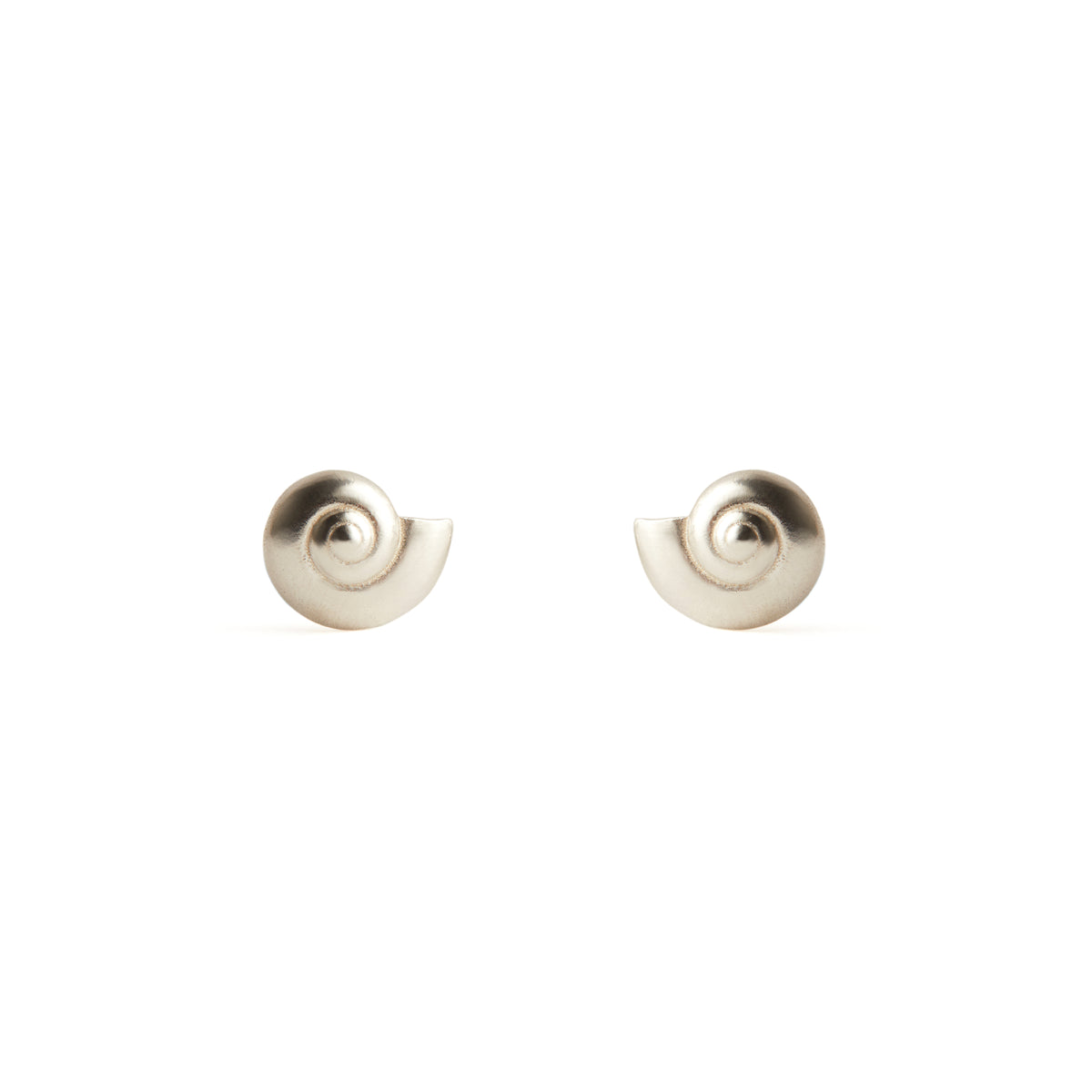 Inanna Spiral Stud Earrings Silver