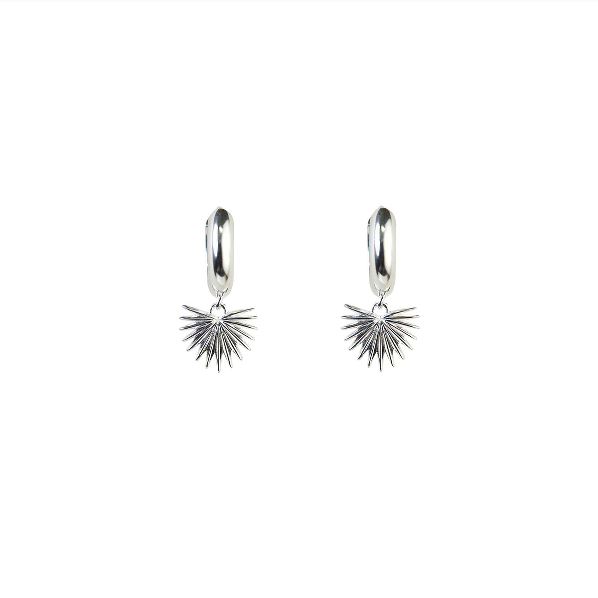 Ishtar Chunky Hoop Earrings Silver