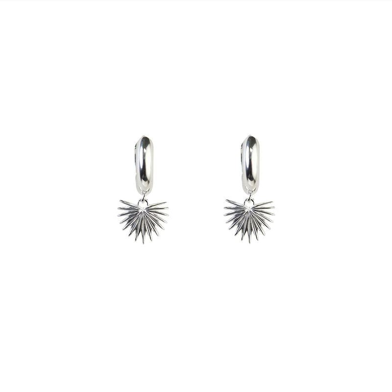 Ishtar Chunky Hoop Earrings Silver
