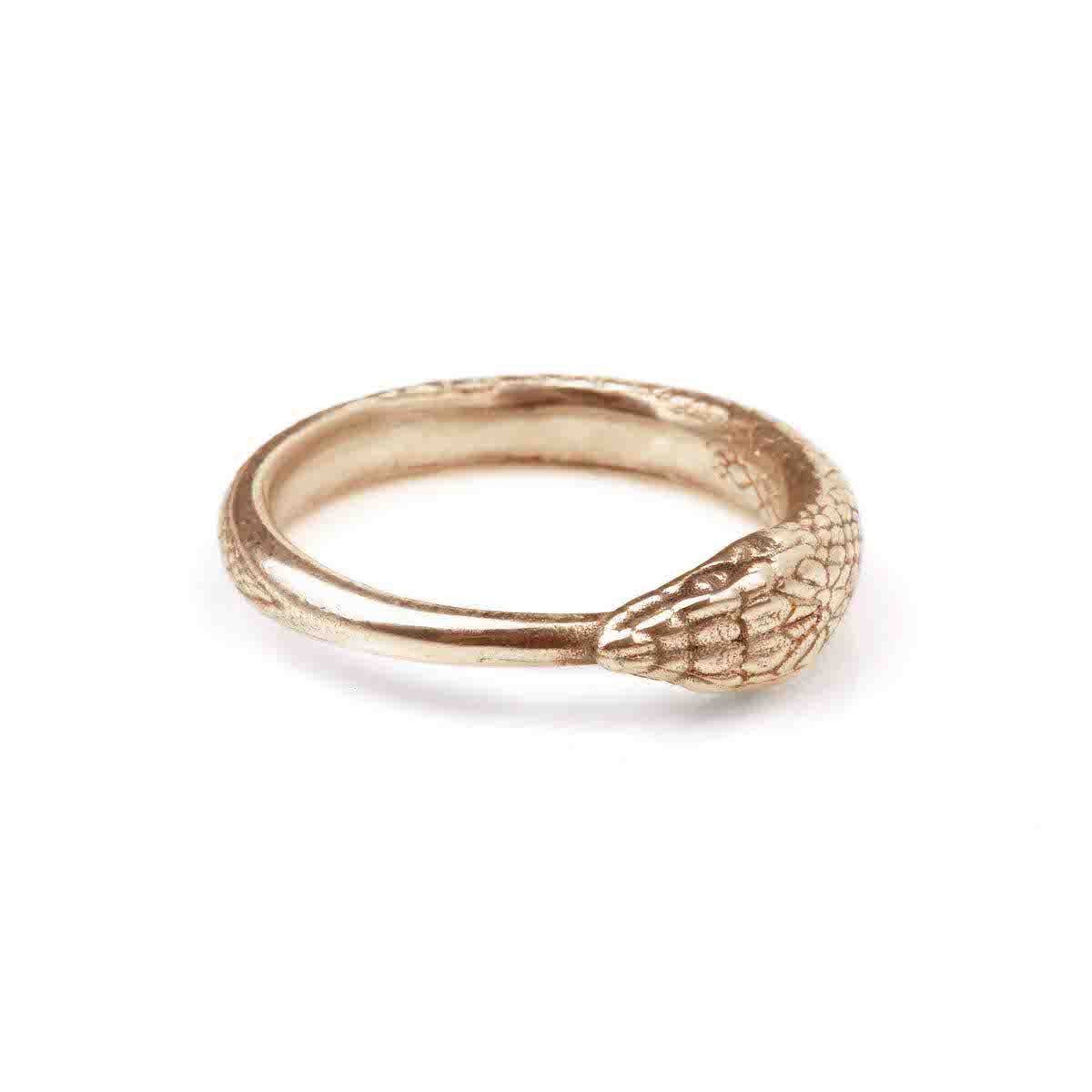 Ouroboros Snake Ring Large Solid Gold