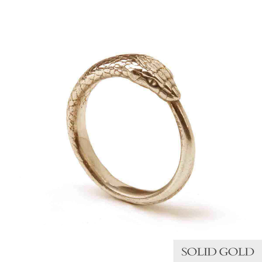 Ouroboros Snake Ring Large Solid Gold Rachel Entwistle