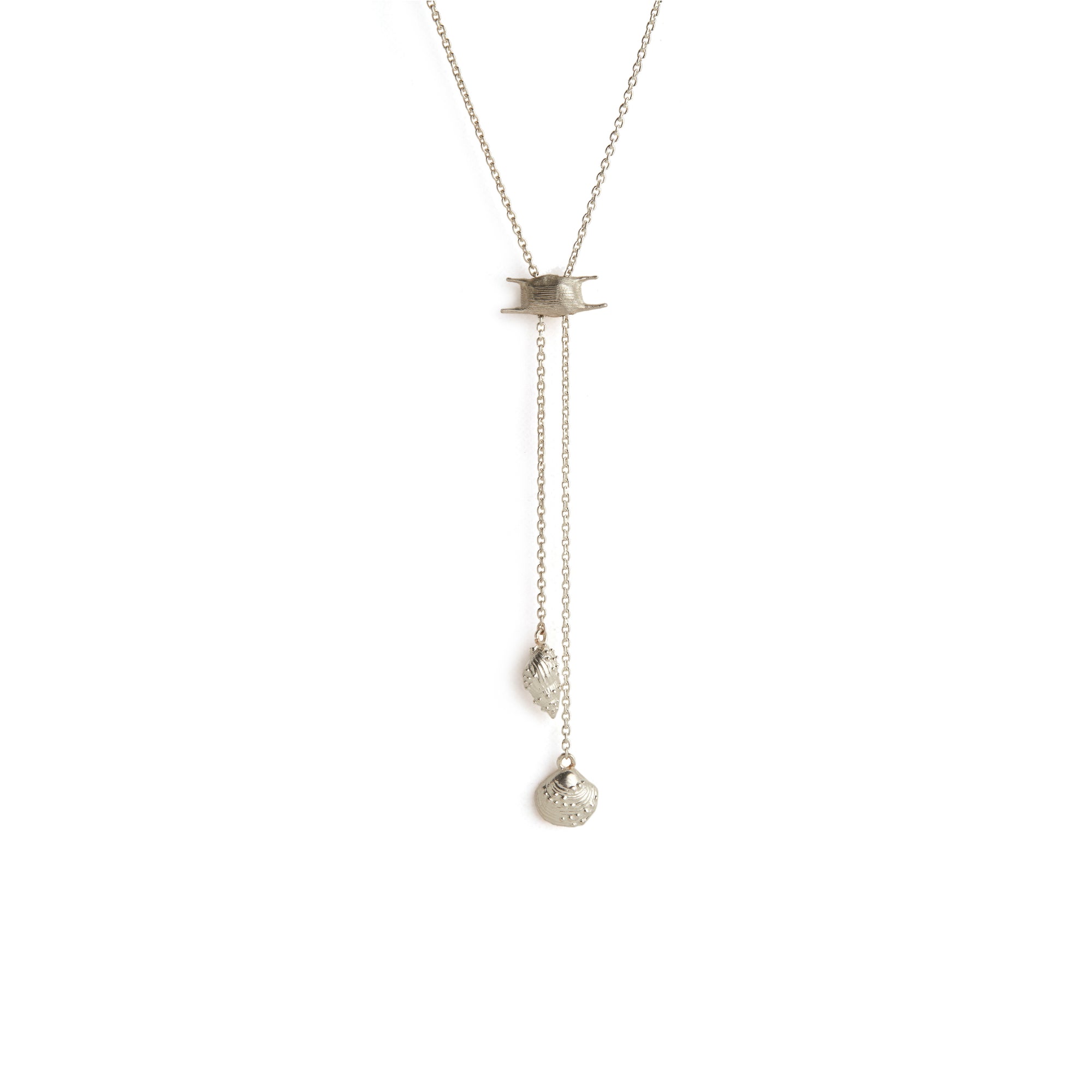 Mermaid's Purse Bolero Necklace Silver