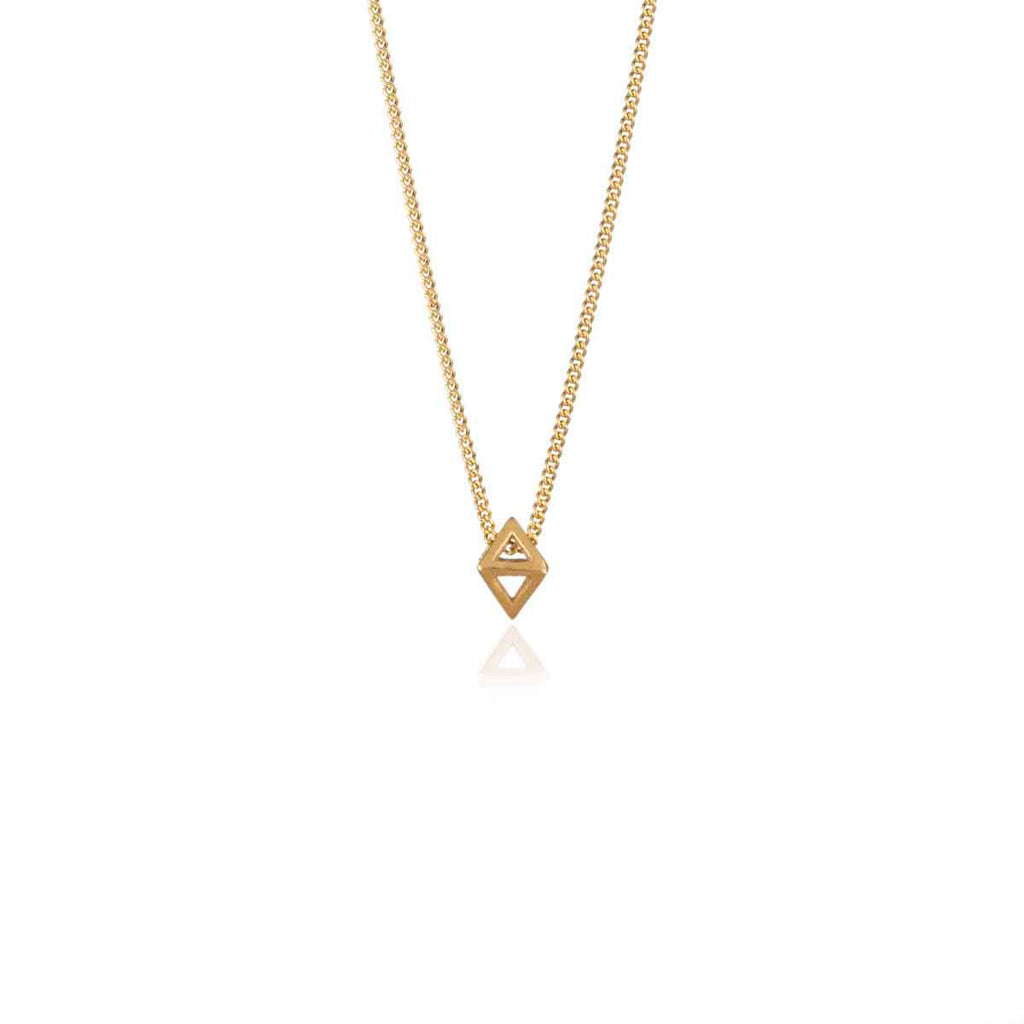 Octa Mini Necklace Solid Gold