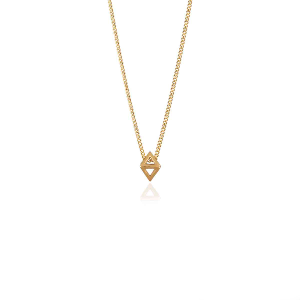 Octa Mini Necklace Solid Gold