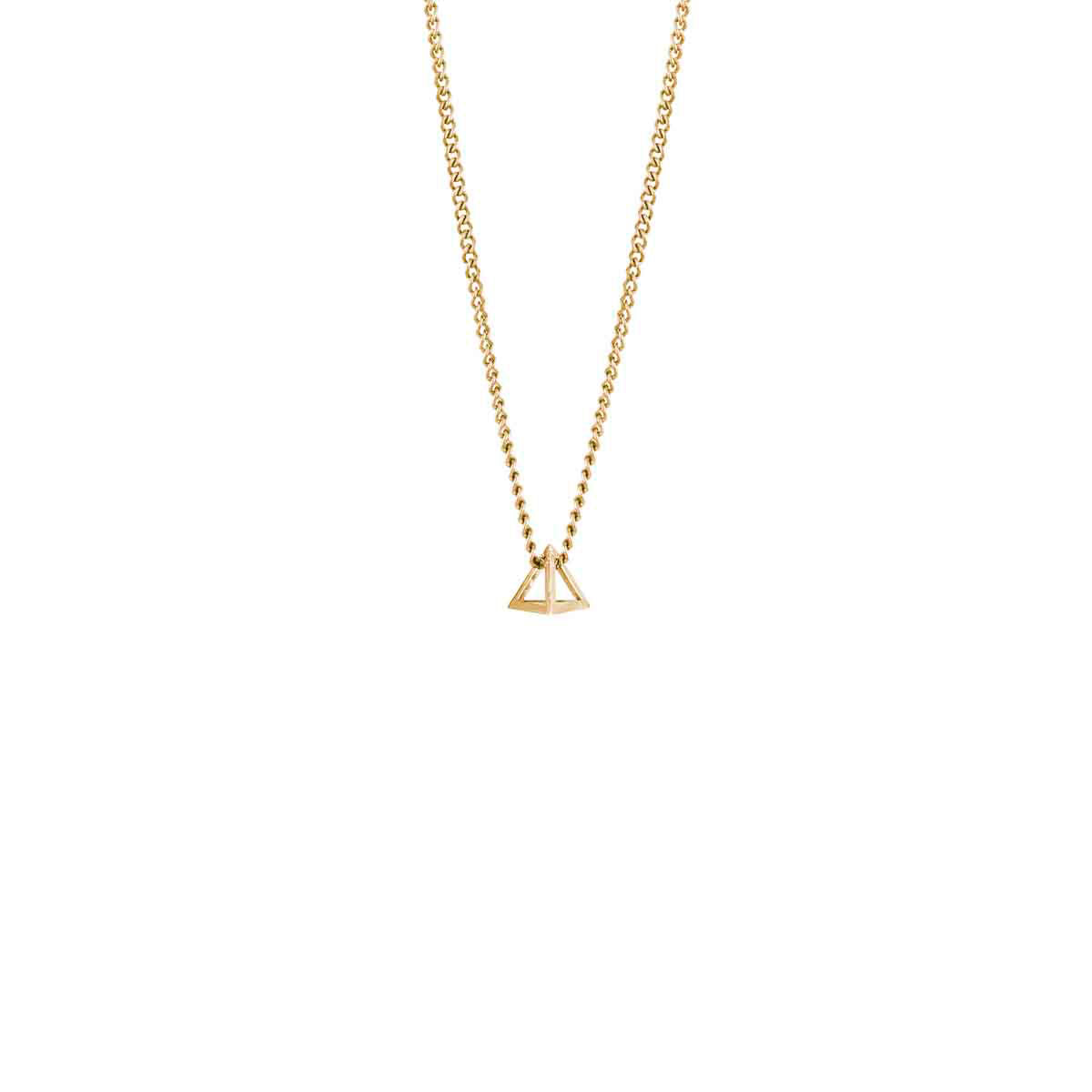 Tetra Mini Necklace Solid Gold