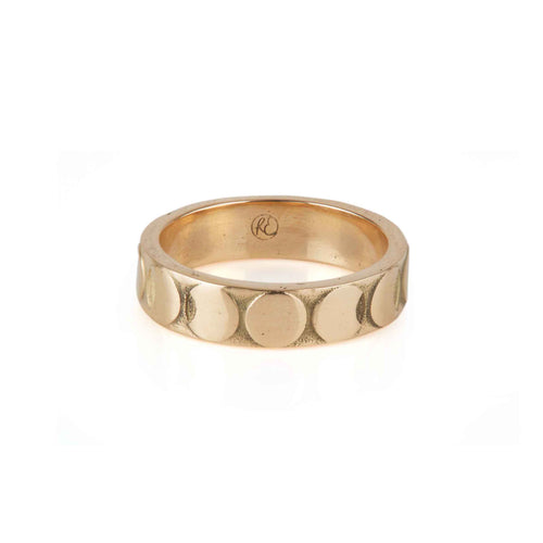 Moon Phases Band Ring Solid Gold Rachel Entwistle