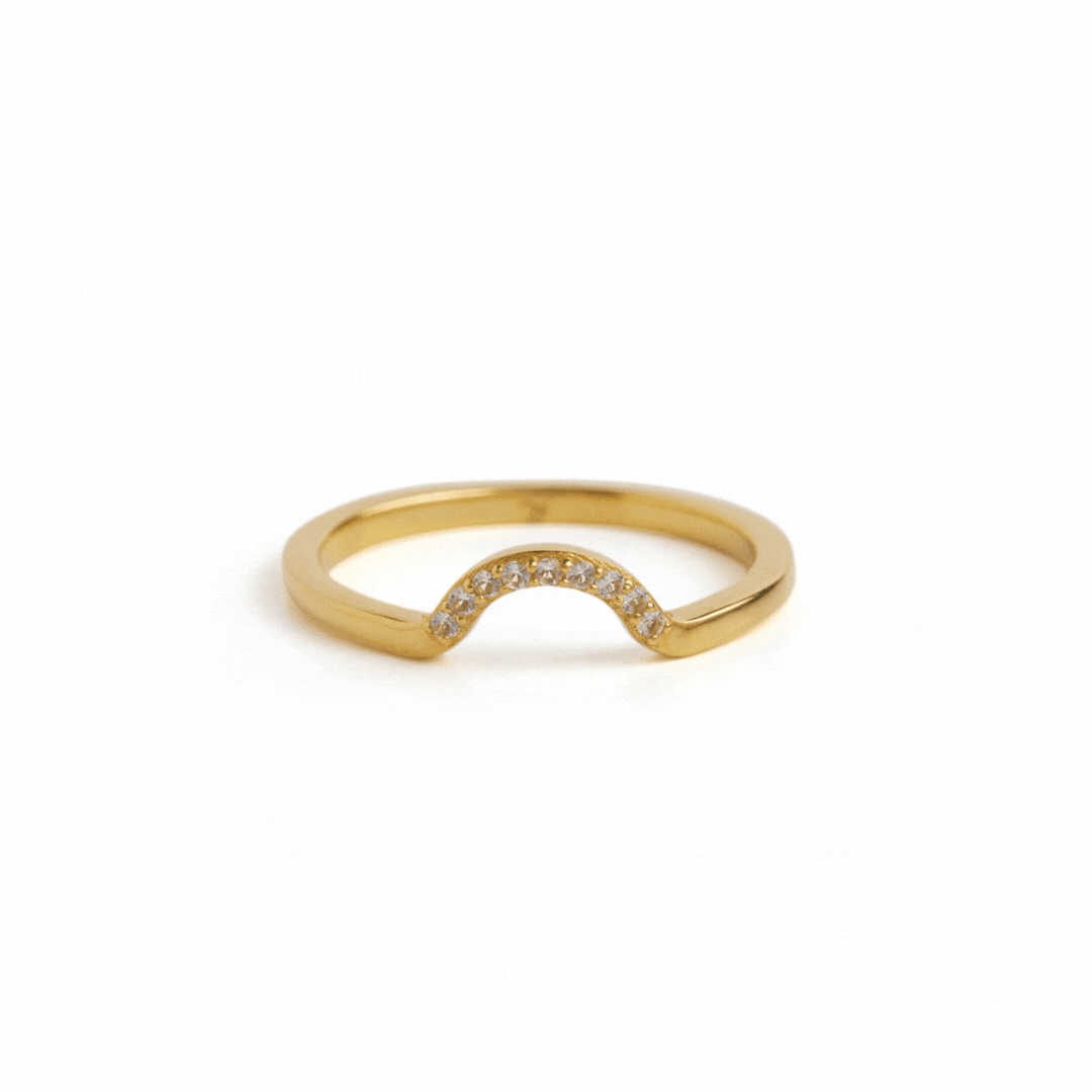 Mountain Stacking Ring Solid Gold