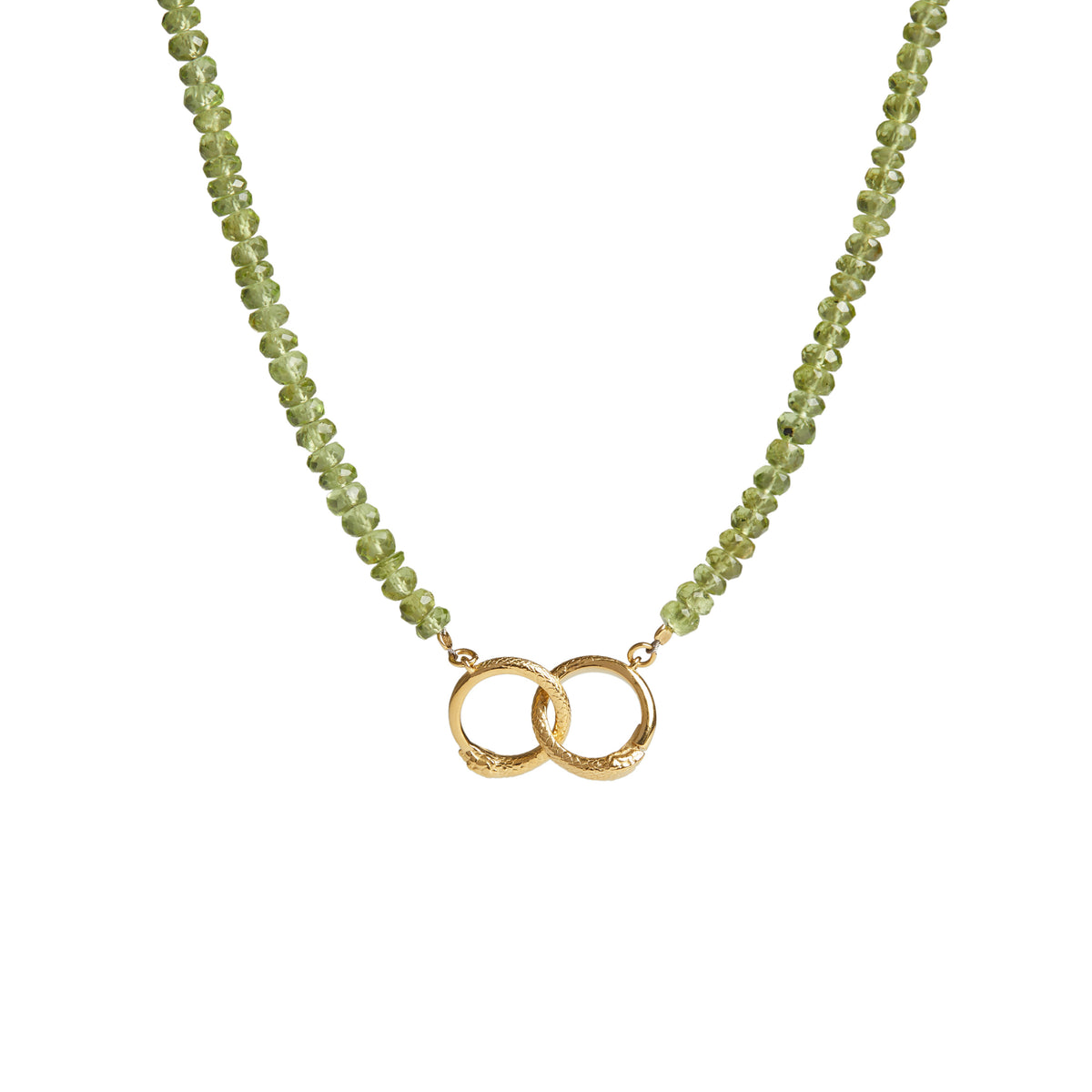 Ouroboros Peridot Necklace Gold