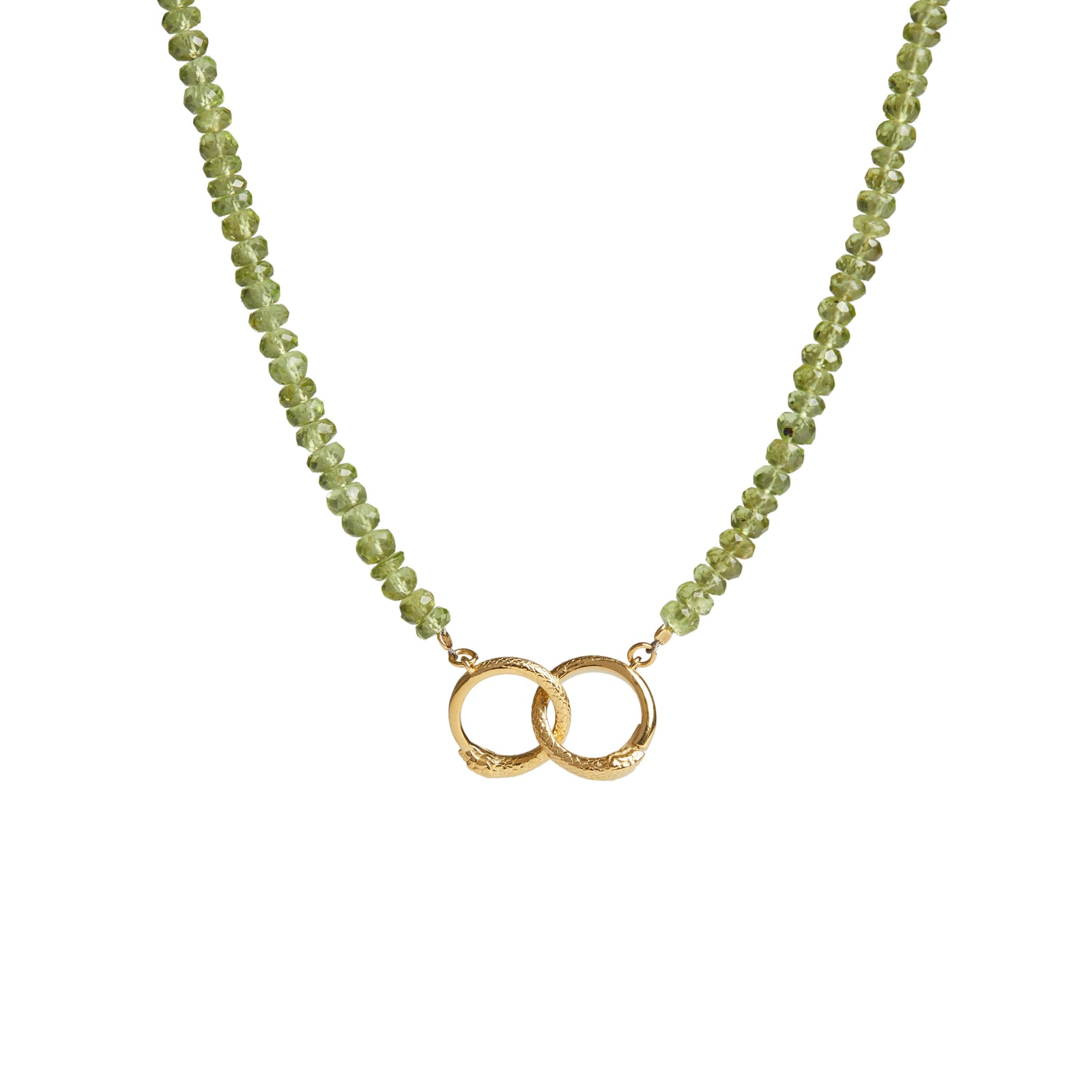 Ouroboros Peridot Necklace Gold
